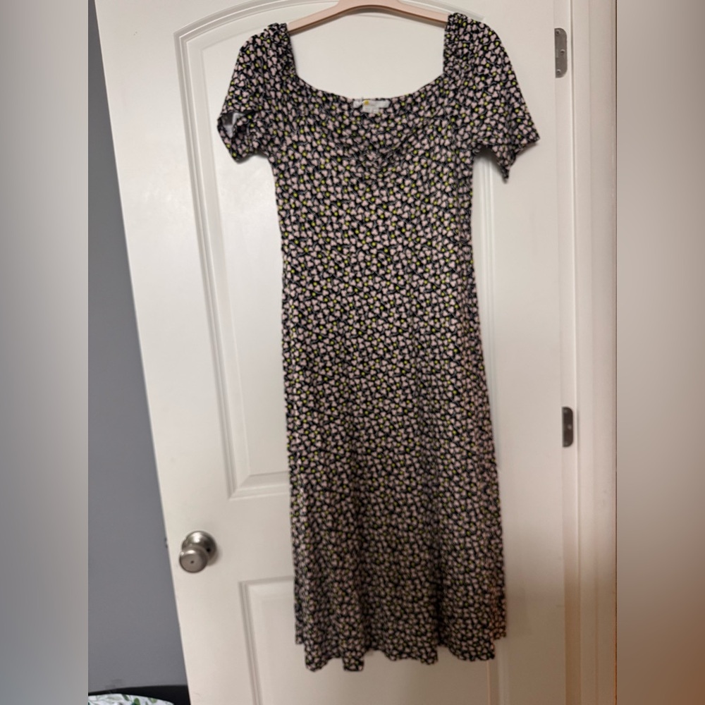 Boden sweetheart jersey midi dress with sleeves size US 10 R - Picture 5 of 7